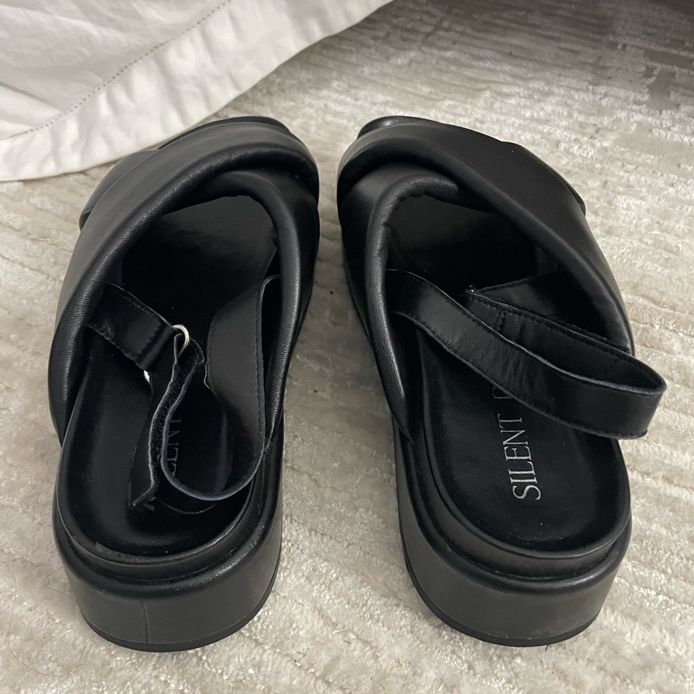 SILENT D Pier Black Platform Sandals - Picture 4 of 7